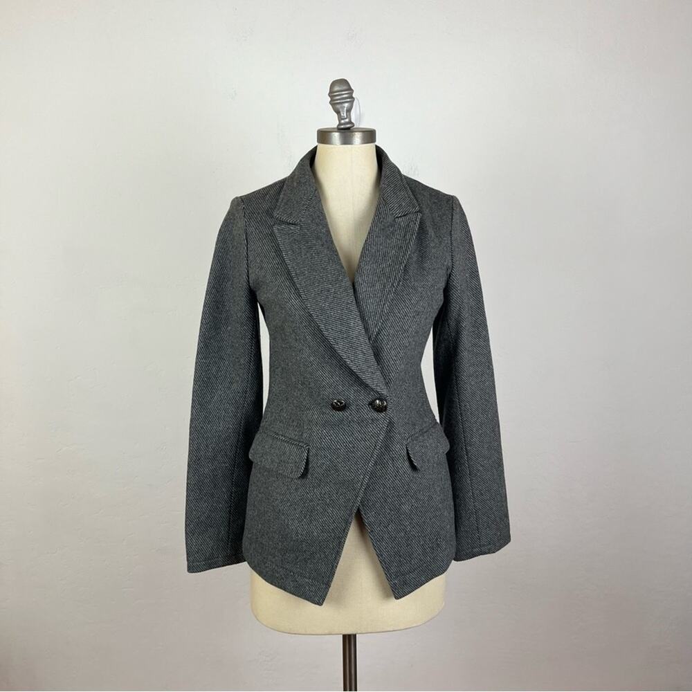 Elizabeth & James Grey Wool Blend Blazer